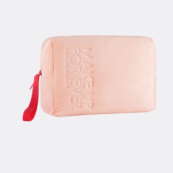 Super Boost Makeup Pouch Pink Cosmetic Bag Travel Organizer Soft Fabric NWT - Picture 1 of 5
